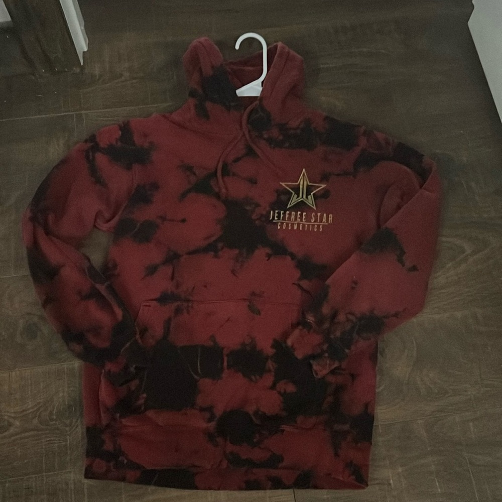 Unisex small tie-dye unicorn blood hoodie